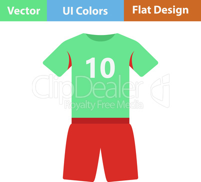 Flat design icon of football uniform