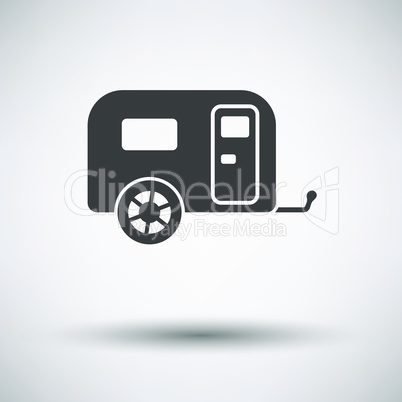 Camping family caravan car  icon