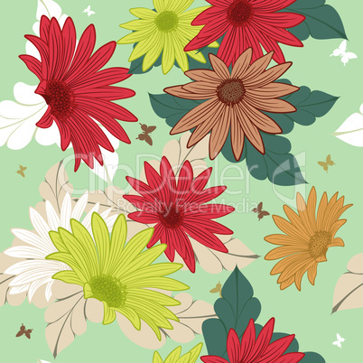 Seamless floral ornate  pattern