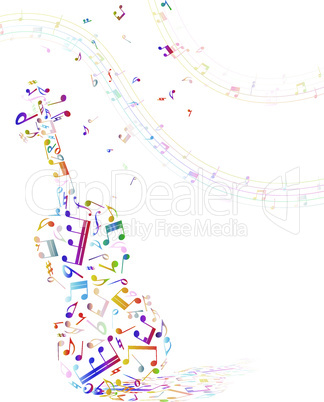 Musical background with violin