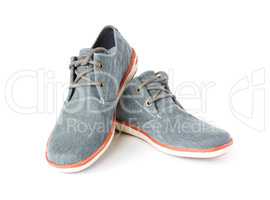 casual fabric shoes isolated