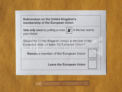 Brexit referendum in UK