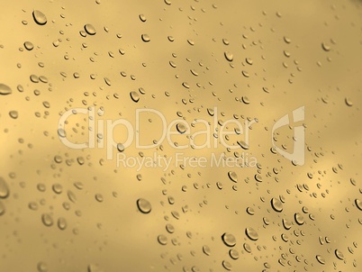 Rain droplets sepia