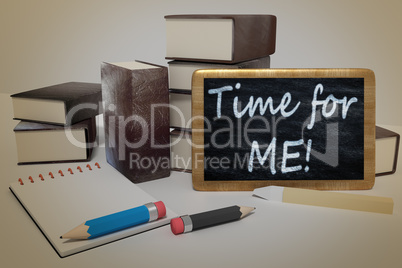 School board with inscription, Time for ME, illustration