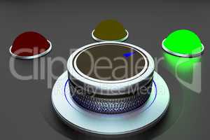 Rotary knob with colored button-display