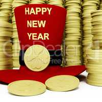 Cylinder with New Year wishes