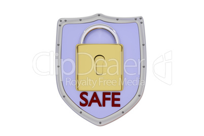 Sign on protective shield