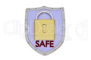 Sign on protective shield