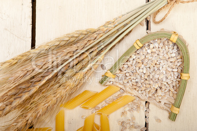 Italian pasta penne with wheat