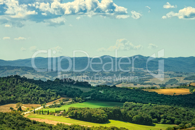 Fields in Tuscany