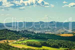 Fields in Tuscany