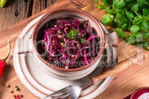 spicy red cabbage Sauerkraut