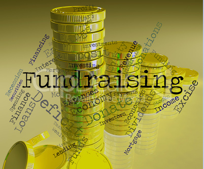 Fundraising Word Represents Financial Donation And Supporter