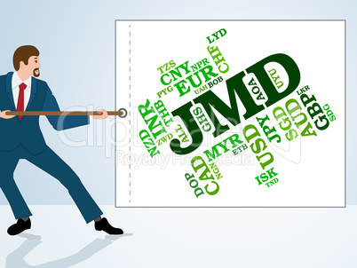 Jmd Currency Indicates Exchange Rate And Broker