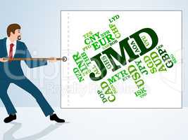 Jmd Currency Indicates Exchange Rate And Broker