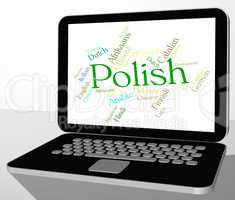 Polish Language Represents Lingo Word And Translate