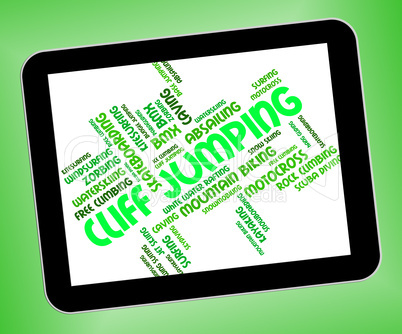 Cliff Jumping Shows High Wordcloud And Words