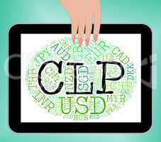 Clp Currency Shows Chilean Pesos And Broker