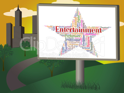 Entertainment Star Indicates Motion Picture And Celebration