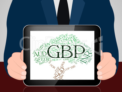Gbp Currency Indicates Great British Pound And Coinage