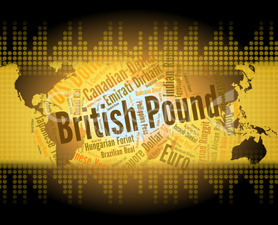 British Pound Represents Worldwide Trading And Broker