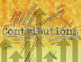 Contributions Word Indicates Give Volunteers And Volunteer
