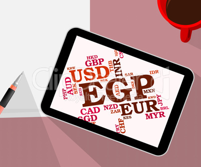 Egp Currency Represents Forex Trading And Exchange