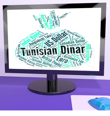 Tunisian Dinar Shows Worldwide Trading And Currencies