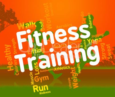 Fitness Training Shows Physical Activity And Exercising