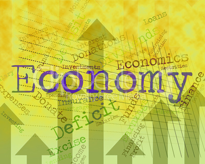 Economy Word Indicates Macro Economics And Economies