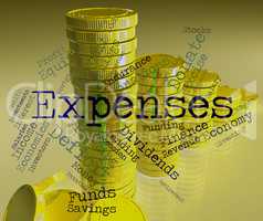 Expenses Word Shows Expenditure Accounting And Business