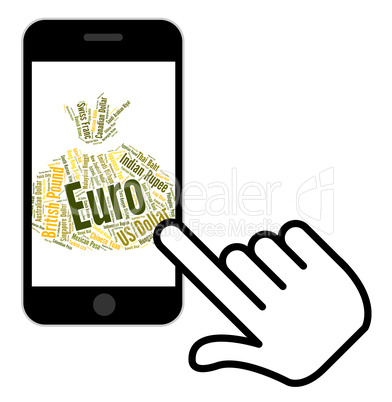 Euro Currency Represents Forex Trading And Banknote