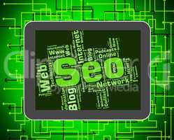 Seo Word Means Wordcloud Website And Optimization