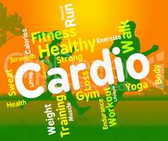 Cardio Word Indicates Get Fit And Aerobics