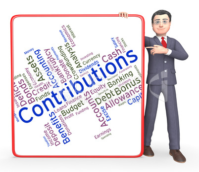 Contributions Word Represents Contribute Contributes And Donatin