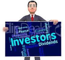 Investors Word Means Return On Investment And Growth