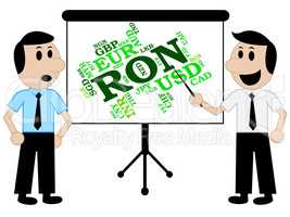 Ron Currency Shows Forex Trading And Currencies