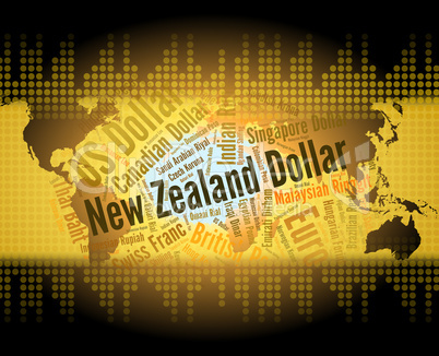 New Zealand Dollar Indicates Foreign Exchange And Currencies