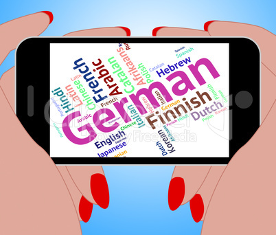 German Language Shows Germany Communication And Words