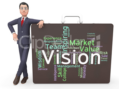 Vision Word Shows Aim Objectives And Aspirations