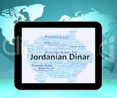 Jordanian Dinar Indicates Currency Exchange And Coin