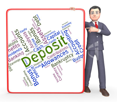 Deposit Word Shows Part Payment And Advance