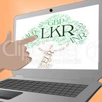 Lkr Currency Shows Sri Lankan Rupees And Currencies