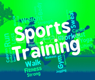 Sports Training Represents Working Out And Exercise