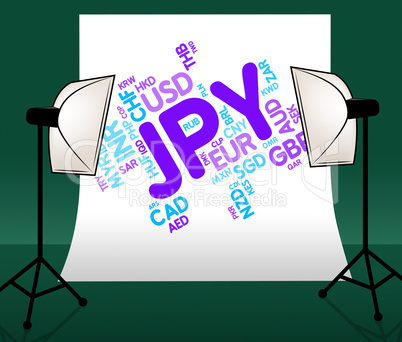 Jpy Currency Shows Japanese Yen And Broker