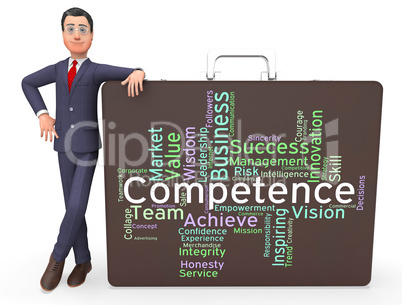 Competence Words Represents Capability Aptitude And Adeptness