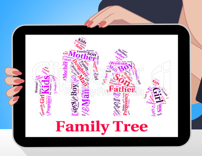 Family Tree Shows Blood Relative And Children