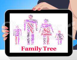 Family Tree Shows Blood Relative And Children