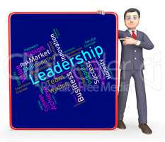 Leadership Words Represents Led Command And Authority