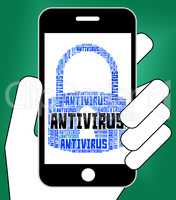 Antivirus Lock Represents Word Infection And Spyware